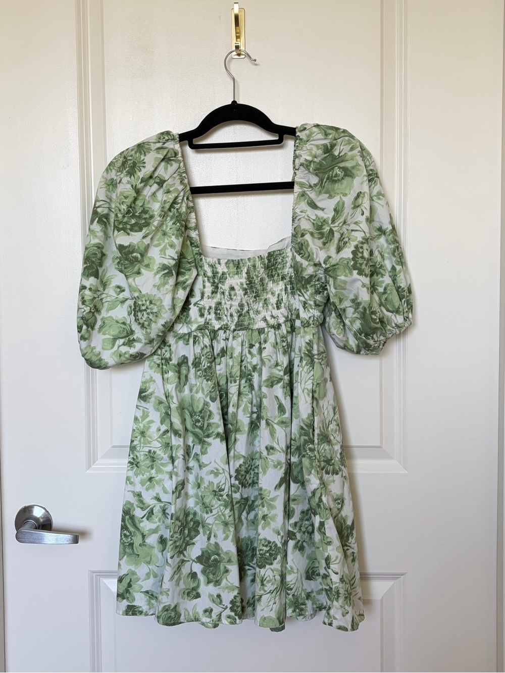 Abercrombie & Fitch Emerson Poplin Puff Sleeve Mini Dress - Picture 2 of 10